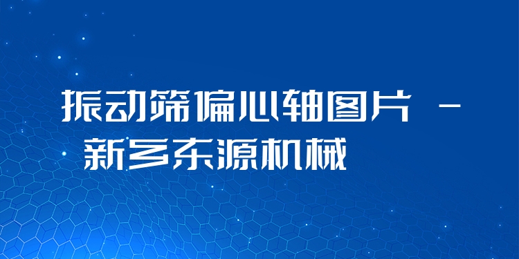 振動篩偏心軸圖片 - 新鄉(xiāng)東源機械