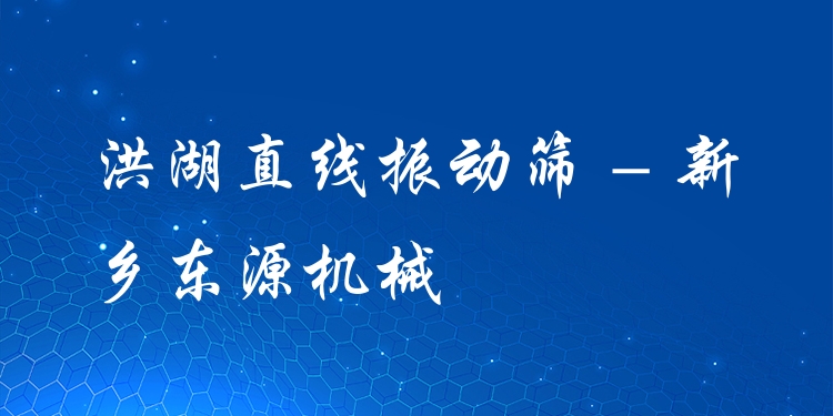 洪湖直線振動篩 - 新鄉(xiāng)東源機械